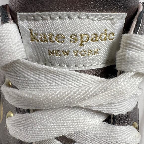 Keds Kate Spade Crew Kick 75 Shimmer Leather Sneakers WH65390 NEW Size 10M - Picture 7 of 12
